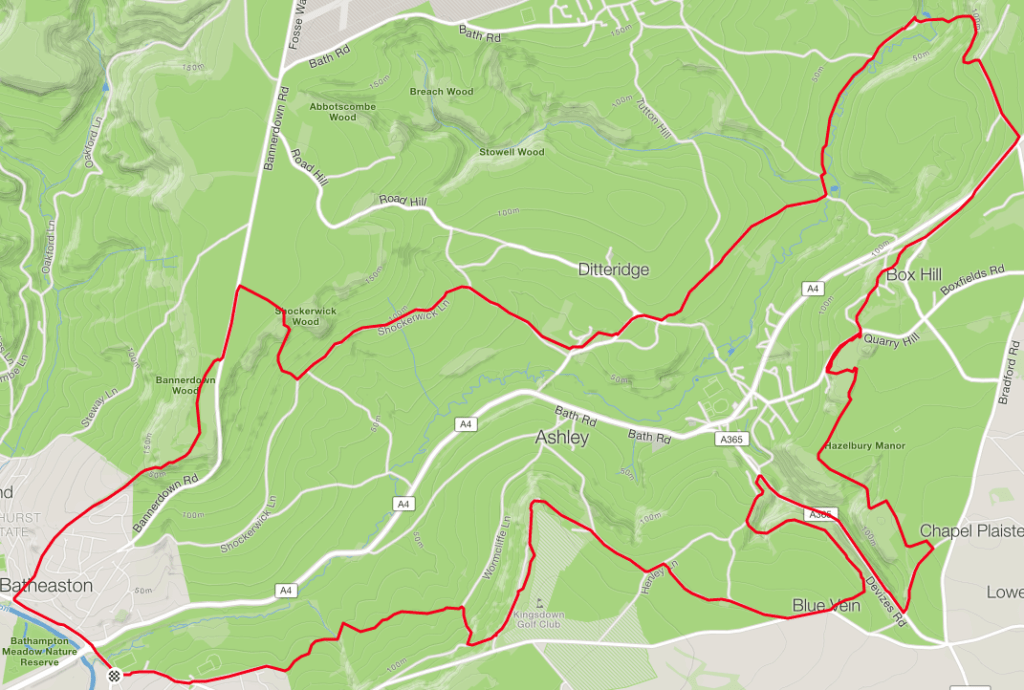 Box Mountain Bike Route Map
